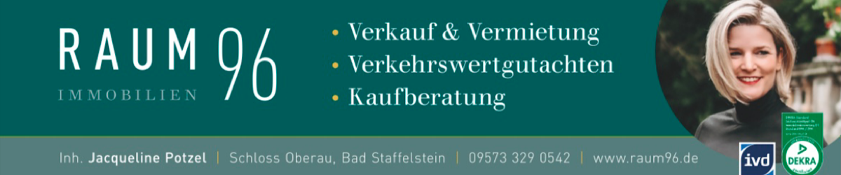Raum96 Immobilien | Werte & Wohnen Banner